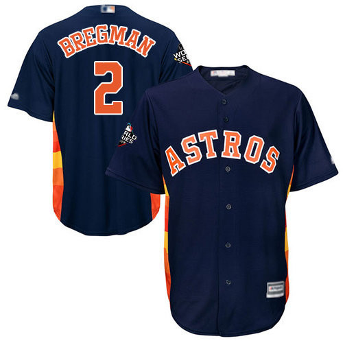 Alex Bregman #2 Houston Astros 2019 Cool Base World Series Bound Limited Baseball Jersey - Navy Blue