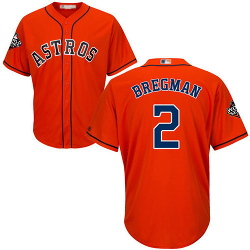 Alex Bregman #2 Houston Astros 2019 Cool Base World Series Bound Limited Baseball Jersey - Orange
