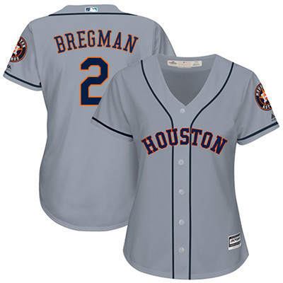 Alex Bregman #2 Houston Astros Womens Road Limited Baseball Jersey - Grey