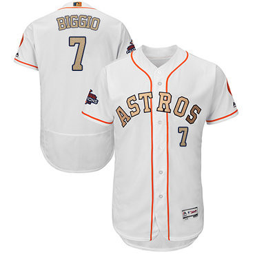 Craig Biggio #7 Houston Astros 2018 Flexbase Authentic Gold Program Cool Base Jersey - White