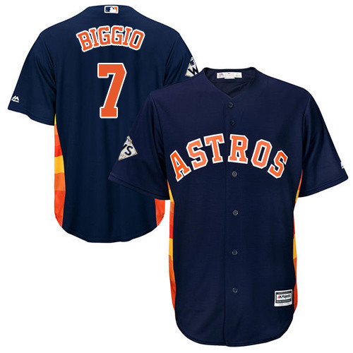 Craig Biggio #7 Houston Astros Mens 2017 Cool Base World Series Bound Limited Jersey - Navy Blue