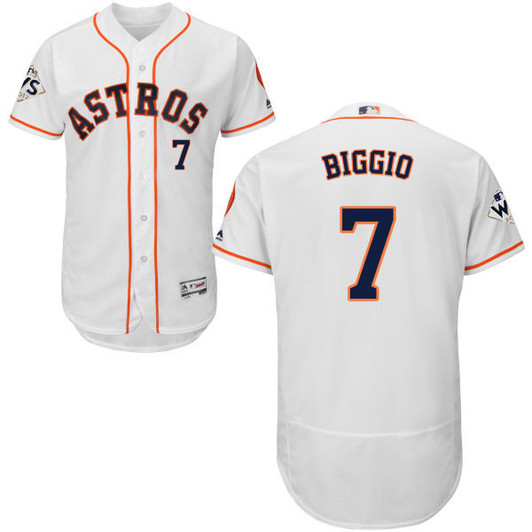Craig Biggio #7 Houston Astros Mens 2017 Flexbase Authentic World Series Bound Jersey - White
