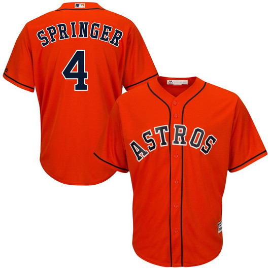George Springer #4 Houston Astros Majestic Limited Cool Base Player Jersey - Orange
