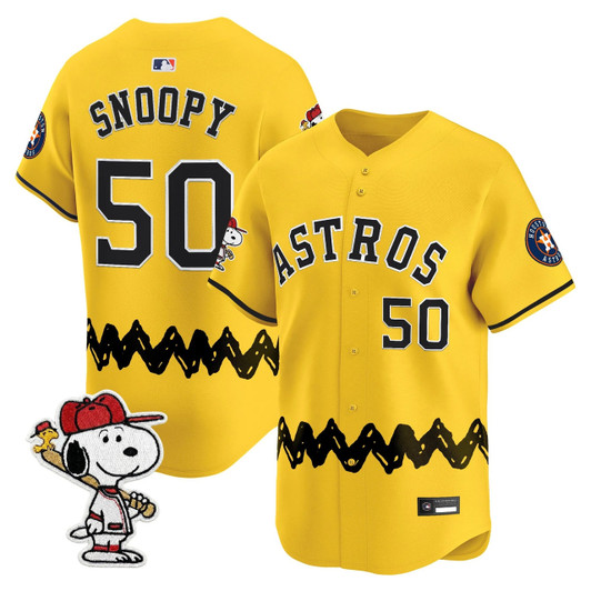 Houston Astros Men X Peanuts Vapor Premier Limited Jersey