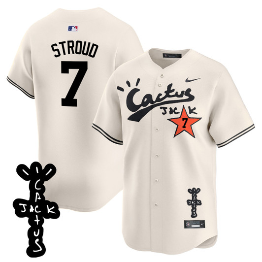Houston Astros Men'S Cactus Jack Patch Vapor Premier V2 Limited Jersey