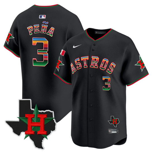 Houston Astros Men'S Mexico Texas Patch Vapor Premier V2 Limited Jersey