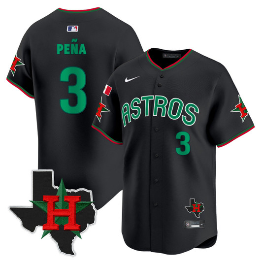 Houston Astros Men'S Mexico Texas Patch Vapor Premier V3 Limited Jersey