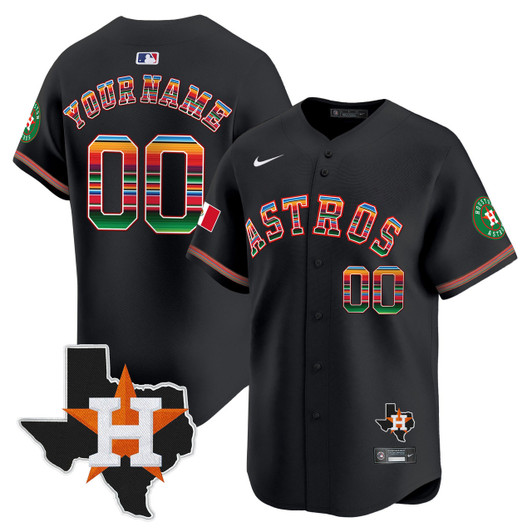 Houston Astros Mexico Texas Patch Vapor Premier Limited Custom Jersey
