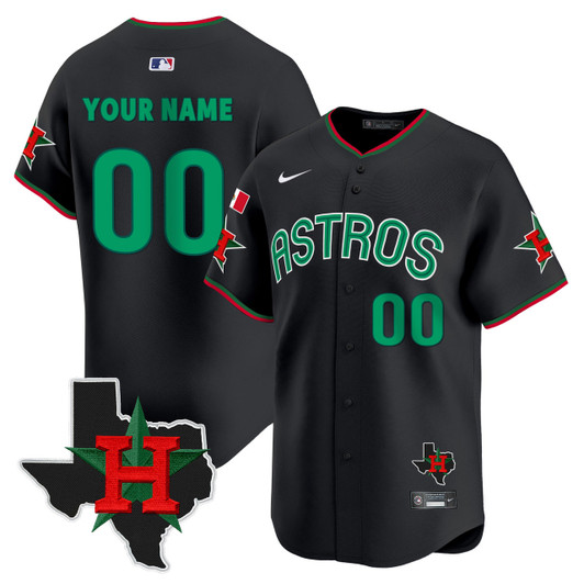 Houston Astros Mexico Texas Patch Vapor Premier Limited V3 Custom Jersey