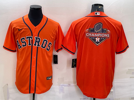 Houston Astros Nike Mens Champions Big Logo Limited Cool Base Jersey - Orange