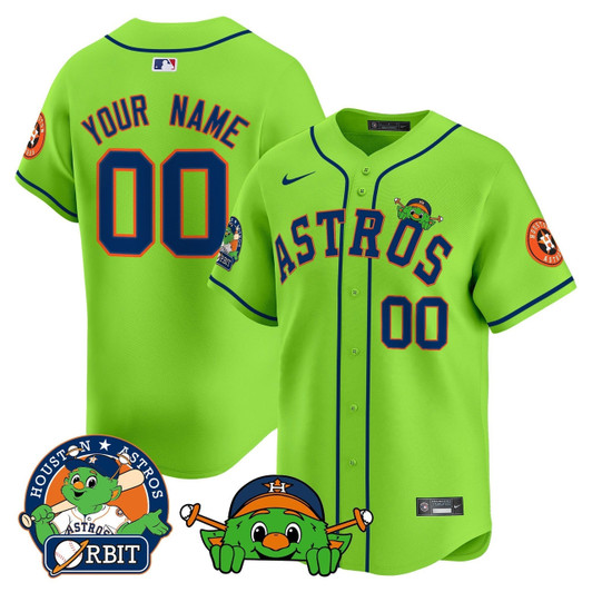 Houston Astros Orbit Patch Vapor Premier Limited V3 Custom Jersey