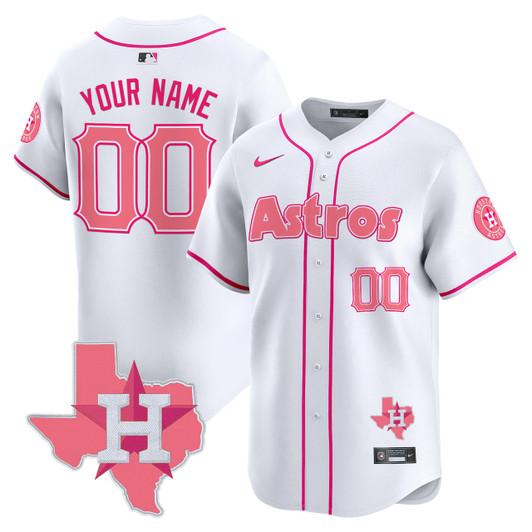 Houston Astros Vapor Premier Limited V3 Custom Jersey - Bubblegum Pink