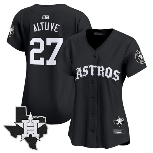 Houston Astros Women Old English Edition Vapor Premier Limited Jersey