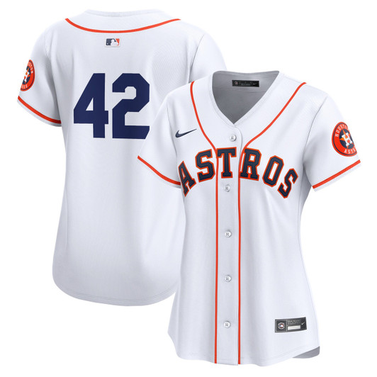 Jackie Robinson #42 Houston Astros Nike Women'S 2024 Day Home Limited Jersey - White