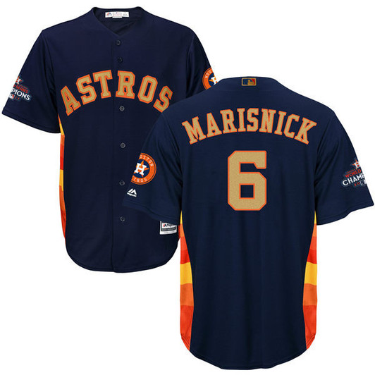 Jake Marisnick #6 Houston Astros Mens 2018 Gold Program Limited Cool Base Jersey - Navy Blue