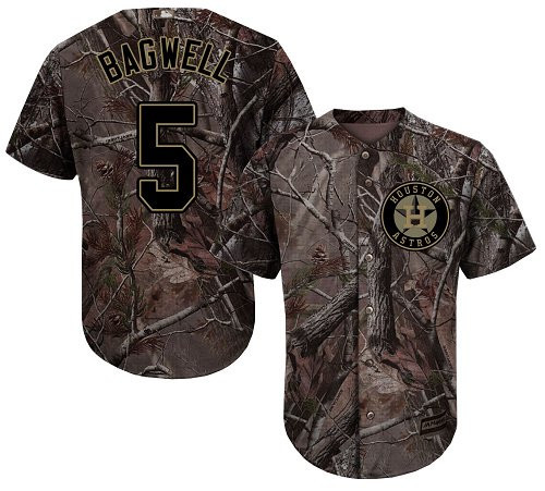 Jeff Bagwell #5 Houston Astros Realtree Limited Cool Base Jersey - Camo