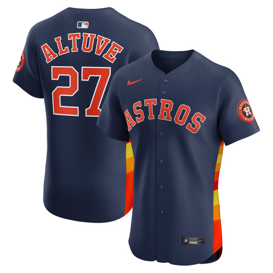 Jose Altuve #2 Houston Astros Nike Men'S Alternate Elite Player Jersey - Navy
