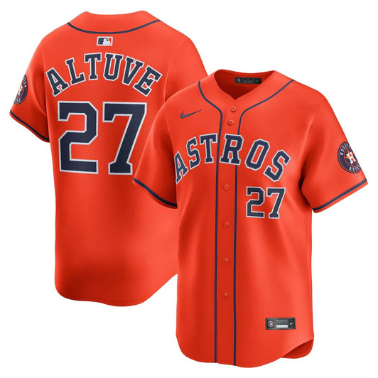 Jose Altuve #27 Houston Astros Alternate Limited Jersey - Orange