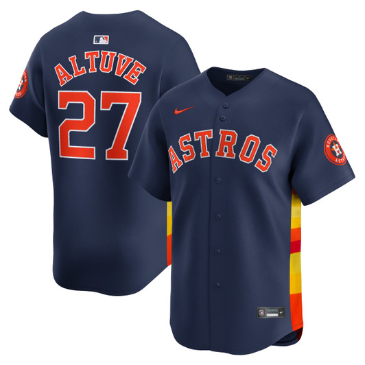 Jose Altuve #27 Houston Astros Nike Men'S Alternate Limited Player Jersey - Navy
