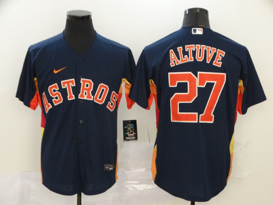 Jose Altuve #27 Houston Astros Nike Mens Limited Cool Base Jersey - Navy Blue