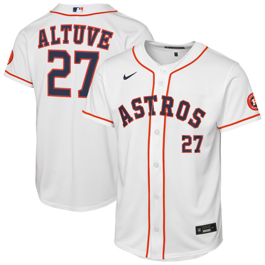 Jose Altuve #27 Houston Astros Nike Youth Home Stadium Limited Jersey - White