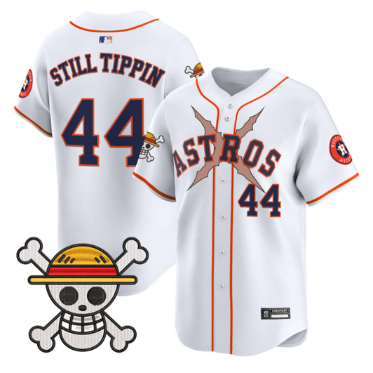 Still Tippin #44 Houston Astros 2025 One Piece Limited Jersey - White