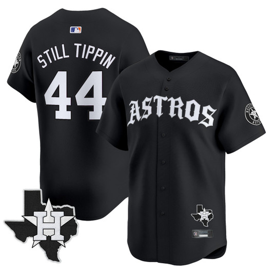Still Tippin #44 Houston Astros Youth 'S 'Old English Edition' Vapor Premier Limited Jersey