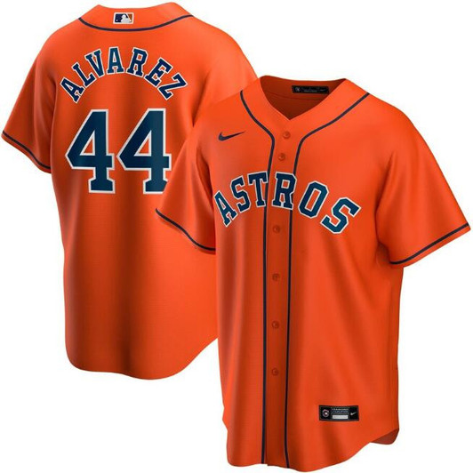 Yordan Alvarez #44 Houston Astros Mens Limited Cool Base Jersey - Orange