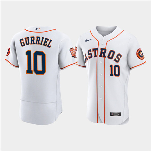 Yuli Gurriel #10 Houston Astros Mens 60Th Anniversary Limited Flex Base Baseball Jersey - White