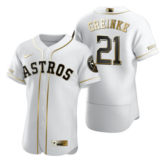 Zack Greinke #21 Houston Astros Brandedition White Gift Astros Fans Limited Jersey - Golden