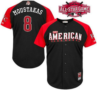 Mike Moustakas #8 Kansas City Royals 2015 American League Star Limited Jersey - Black