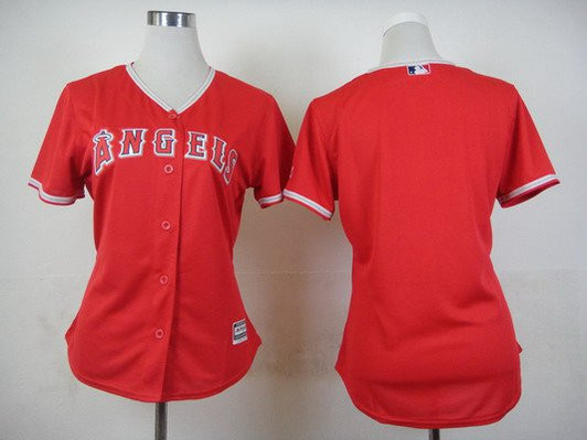 La Angels Womens 2015 Of Anaheim Blank Alternate Limited Cool Base Jersey - Red