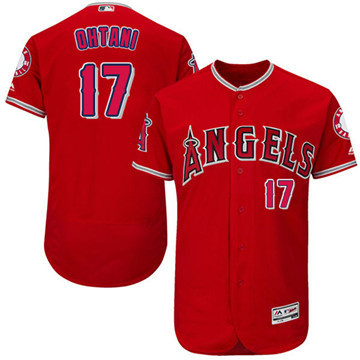 Shohei Ohtani #17 La Angels Of Anaheim Flexbase Authentic Jersey - Red