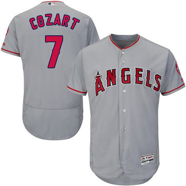 Zack Cozart #7 La Angels Of Anaheim Flexbase Authentic Jersey - Grey