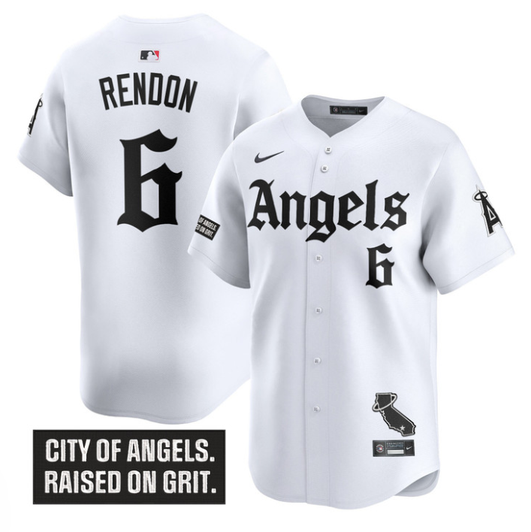 Anthony Rendon #6 Los Angeles Angels Gothic Halo Edition Limited Jersey - White