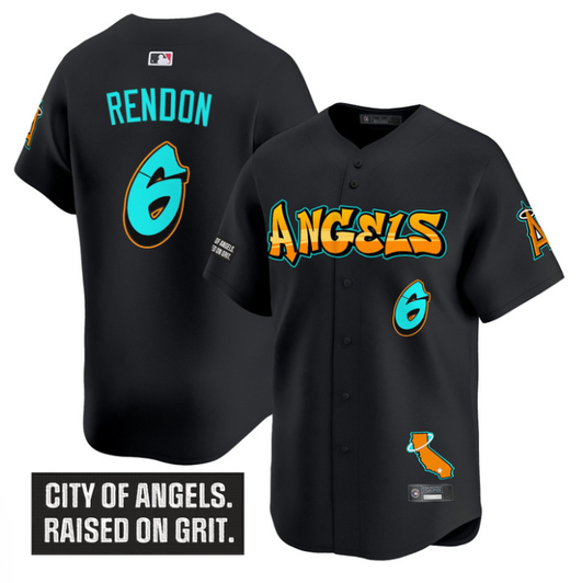 Anthony Rendon #6 Los Angeles Angels Graffiti Halo Drop Limited Jersey