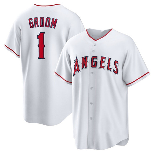 Los Angeles Angels #1 Groom Home Baseball Limited Jersey - White