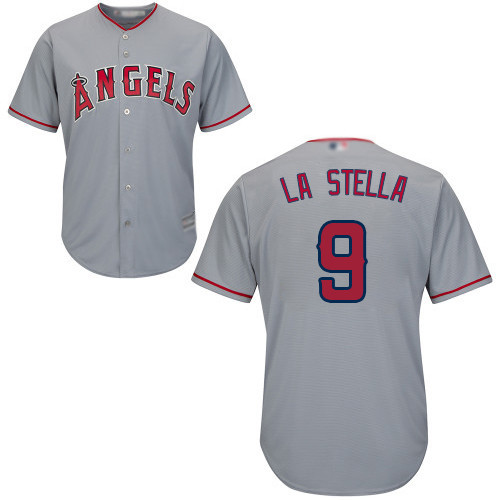 Los Angeles Angels #9 Of Anaheim Tommy La Stella Limited Cool Base Baseball Jersey - Grey