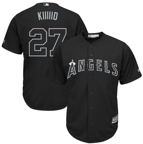 Mike Trout #27 Los Angeles Angels Of Anaheim Kiiiiid Players Weekend Limited Cool Base Baseball Jersey - Black