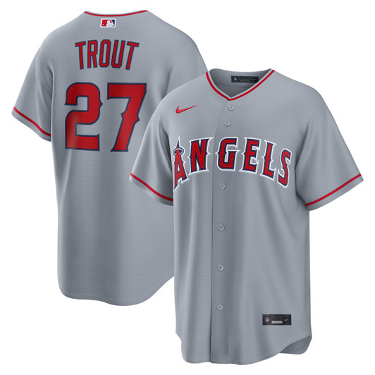 Mike Trout Los Angeles Angels Nike Men'S Road Limited Jersey - Gray
