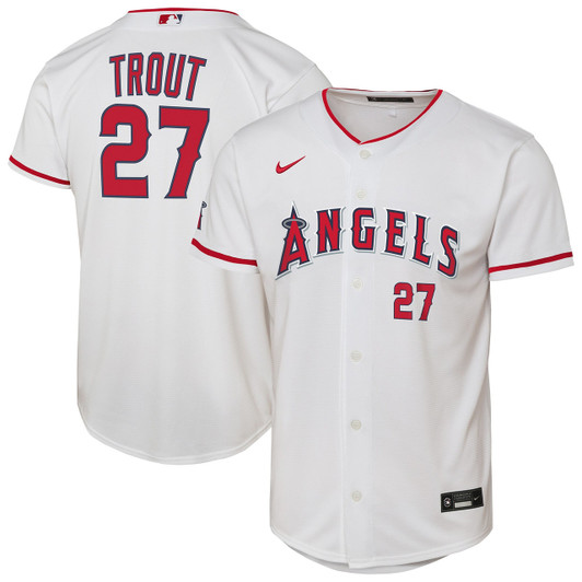 Mike Trout Los Angeles Angels Nike Youth Home Stadium Limited Player Jersey - White