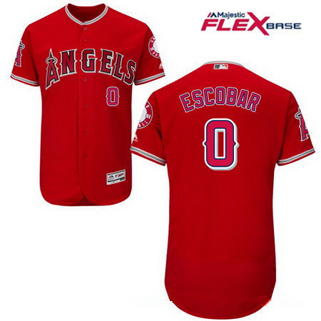 Yunel Escobar #0 Los Angeles Angels Majestic Mens Of Anaheim Alternate Limited Flex Base Jersey - Red
