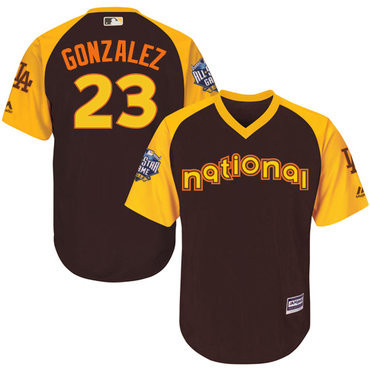 Adrian Gonzalez #23 Los Angeles Dodgers Mens 2016 Star National League Cool Base Limited Jersey - Brown
