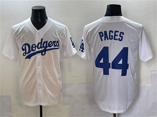 Andy Pages #44 Los Angeles Dodgers Limited Cool Base Baseball Jersey - White