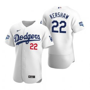 Clayton Kershaw #22 Los Angeles Dodgers 2020 World Series Champions Limited Jersey - White