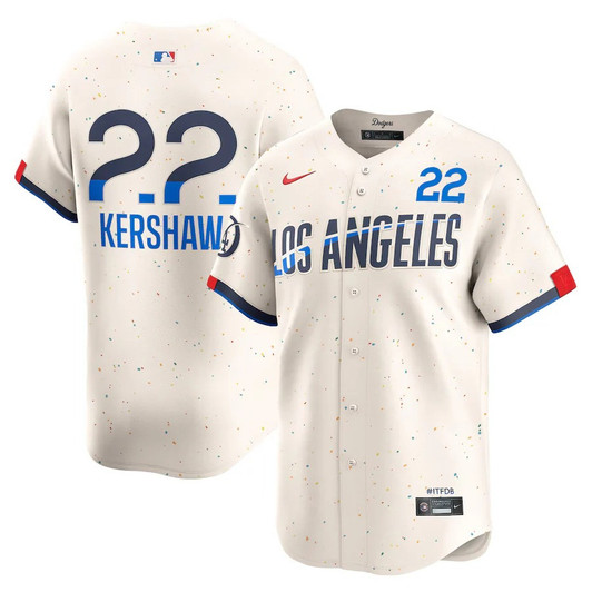 Clayton Kershaw #22 Los Angeles Dodgers City Connect Limited Jersey - Cream