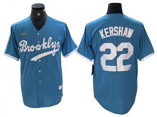 Clayton Kershaw #22 Los Angeles Dodgers Cooperstown Limited Jersey - Light Blue