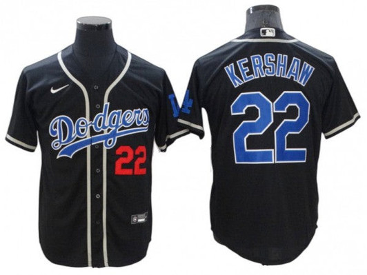 Clayton Kershaw #22 Los Angeles Dodgers Fashion Limited Jersey - Black