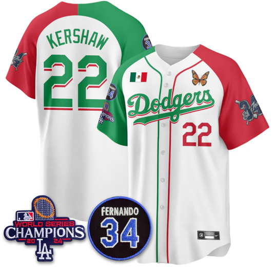 Clayton Kershaw #22 Los Angeles Dodgers Mexican 34 Alternate Limited Jersey