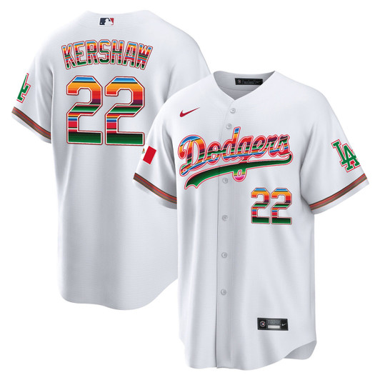 Clayton Kershaw #22 Los Angeles Dodgers Mexico Cool Base Limited Jersey